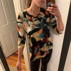 JM Collection Multicolored Blouse